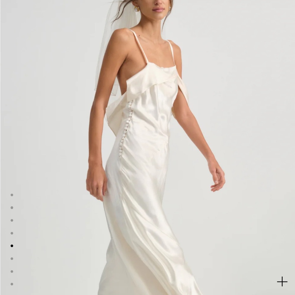 For Love And Lemons Jewel Dress: Ivory Slip Wedding Dress